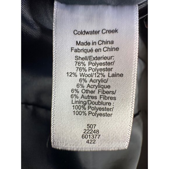 Coldwater Creek Womens Aztec Print Sierra Madras Jacket Size XL Blue Wool Blend - Picture 3 of 16